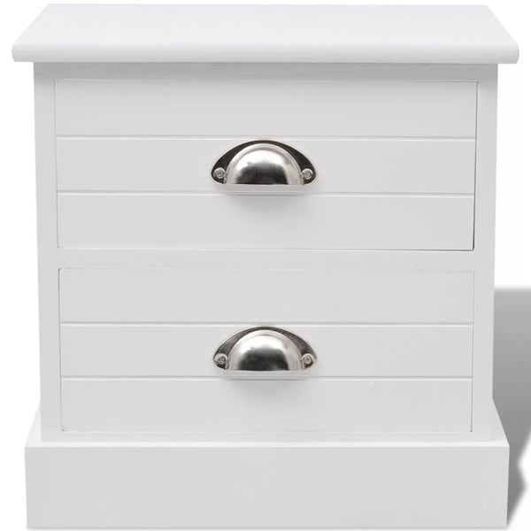 vidaXL Fransk Sengebord Hvid