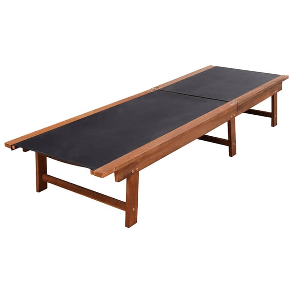 vidaXL Solsenger 2 stk med bord heltre akasie og textilene