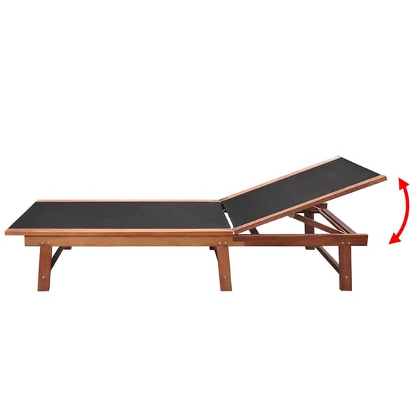 vidaXL Solsenger 2 stk med bord heltre akasie og textilene