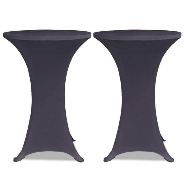 vidaXL Elastisk Bordduk 2 stk 80 cm Antrasitt