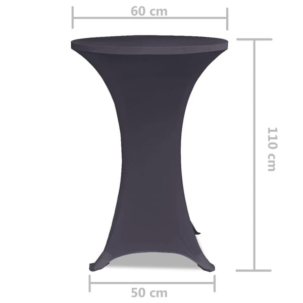 vidaXL Elastisk Bordduk 2 stk 60 cm Antrasitt