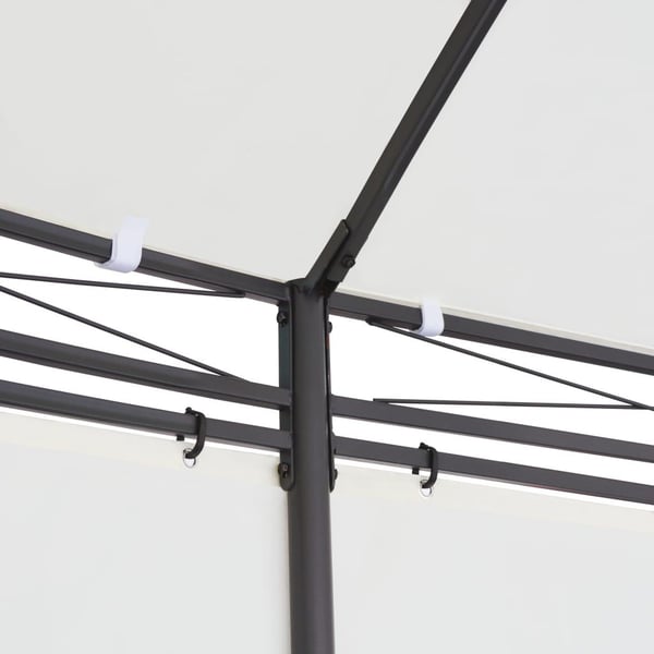 vidaXL Paviljong 530x350x265 cm kremhvit