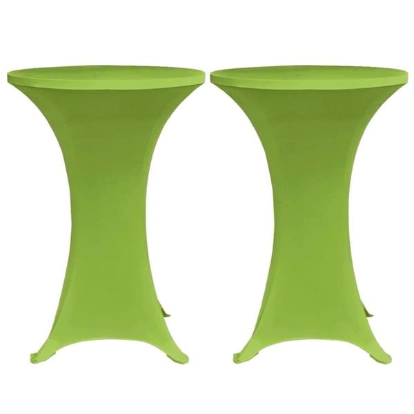 vidaXL Strækbart bordovertræk 2 stk. 70 cm grøn