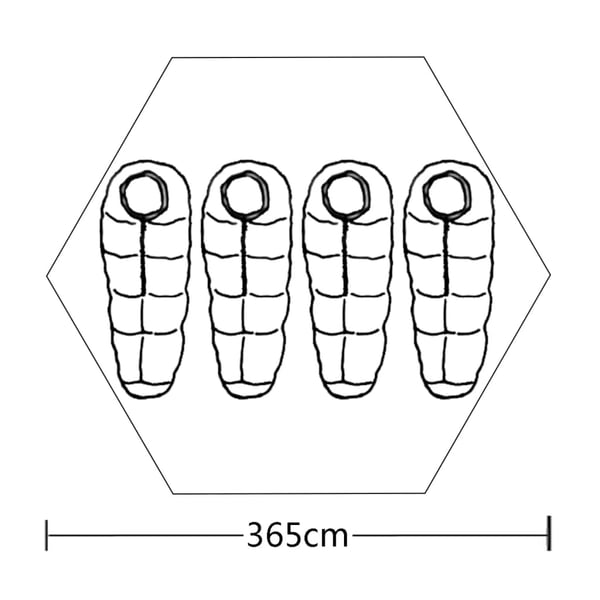 vidaXL 4-hengen Teltta Vihreä
