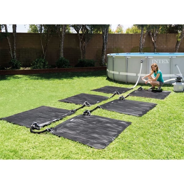 INTEX solvarmer til pool 1,2x1,2 m PVC sort 28685
