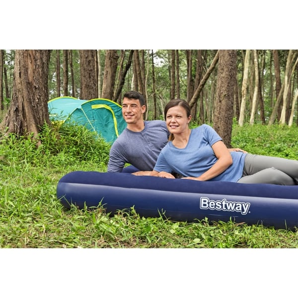Bestway Luftmadrass flockad ovansida 203 x 183 x 22 cm 67004