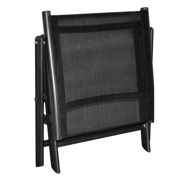 vidaXL foldbar fodskammel aluminium og textilene sort