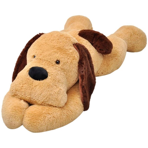 vidaXL tøjdyr hund 160 cm plysstof brun