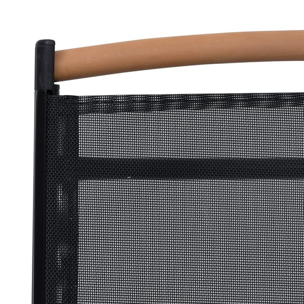 vidaXL foldbare havestole 2 stk. aluminium og textilene sort