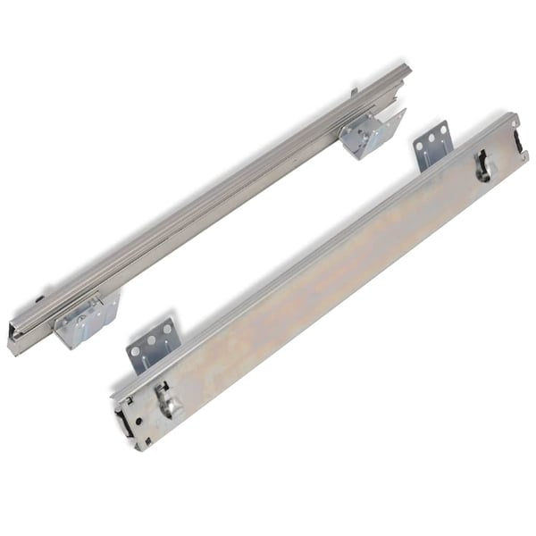 vidaXL Ulosvedettävät ritilälaatikot 2 kpl 800 mm hopea