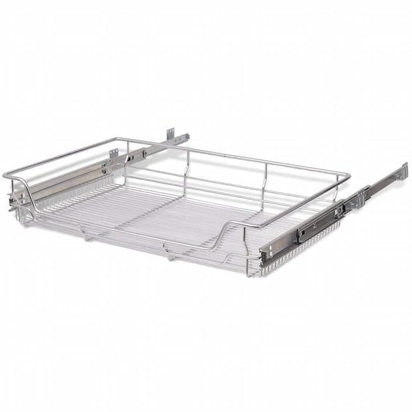 vidaXL Ulosvedettävät ritilälaatikot 2 kpl 800 mm hopea