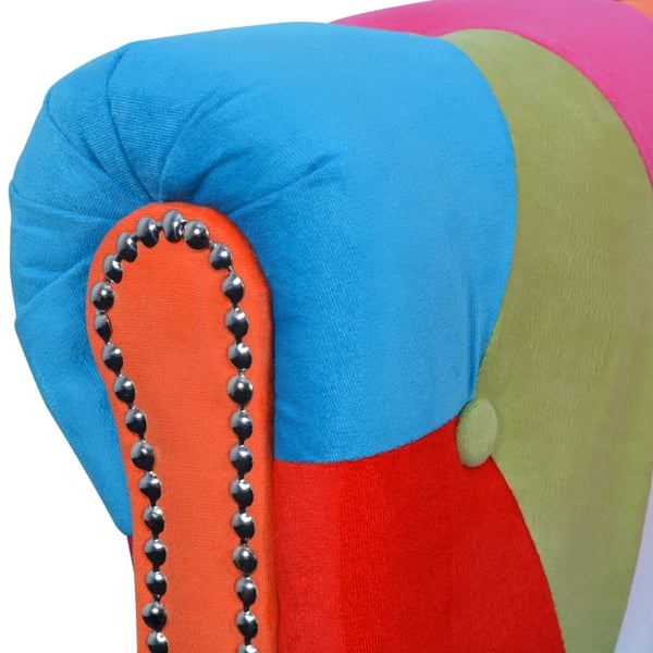 vidaXL Soffa Chesterfield 2-sits tyg