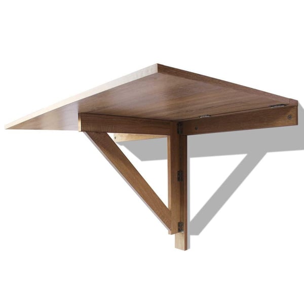 vidaXL foldbart vægbord 100x60 cm egetræsfarve
