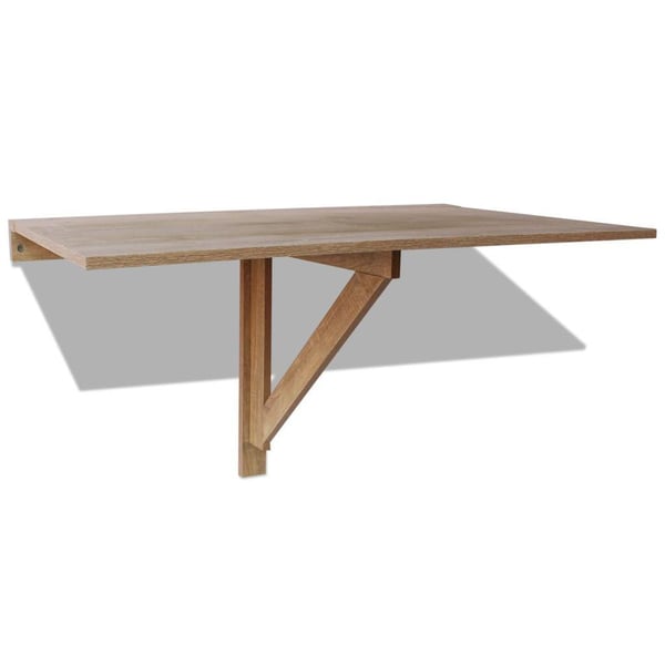 vidaXL foldbart vægbord 100x60 cm egetræsfarve