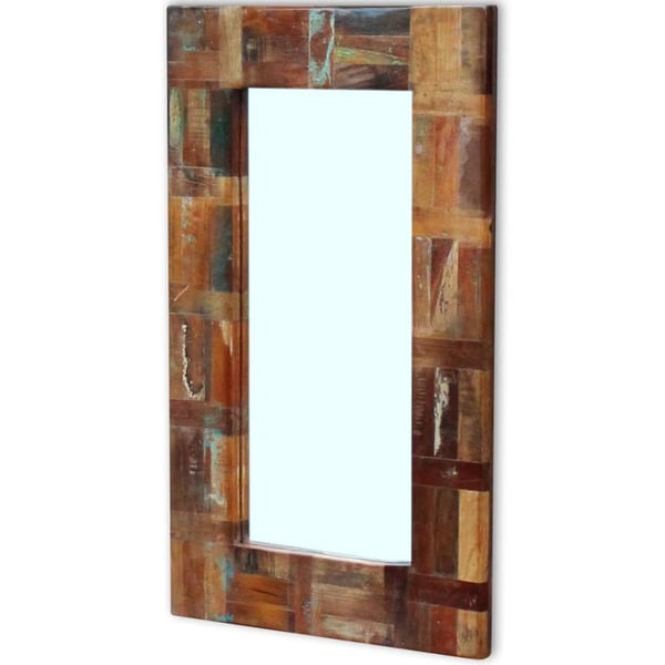 vidaXL spejl 80x50 cm massivt genbrugstræ
