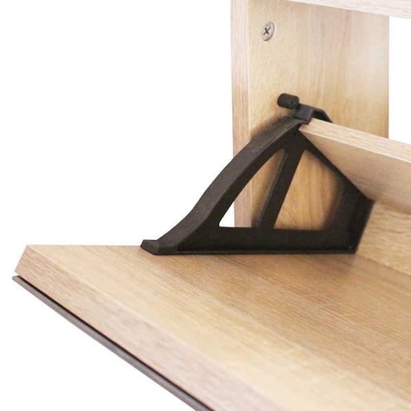 vidaXL Skoskap 3 høyder speil eik 63x17x102,5 cm