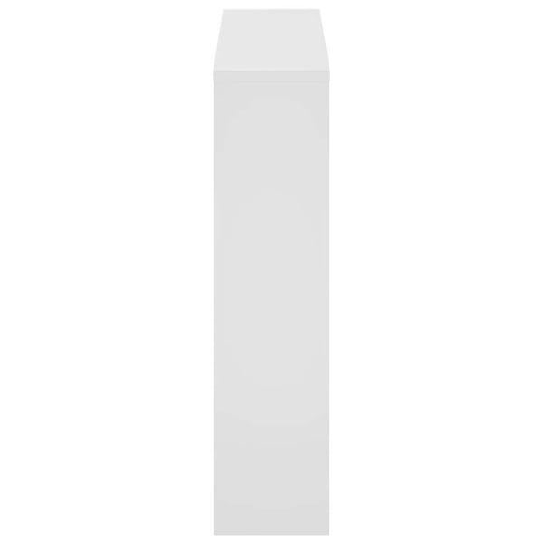 vidaXL Skoskap 2 høyder speil hvit 63x17x67 cm
