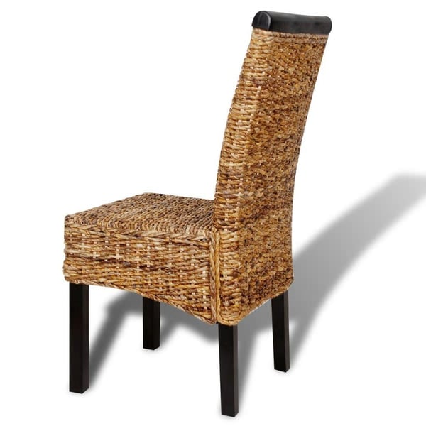 vidaXL Spisestoler 4 stk abaca og heltre mango