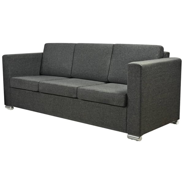 vidaXL 3-personers sofa stof mørkegrå