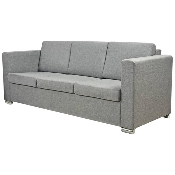 vidaXL 3-personers sofa stof lysegrå