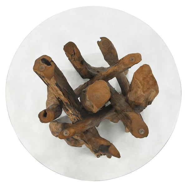 vidaXL Sofabord heltre teak drivved 60 cm change2