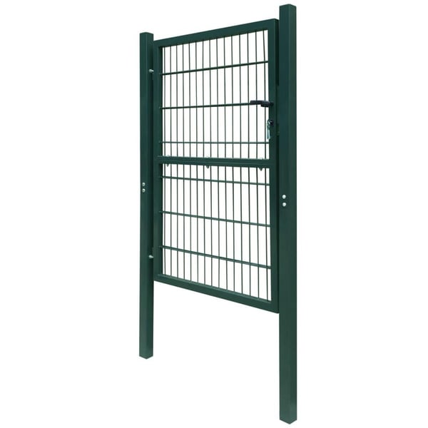 vidaXL Aitaportti teräs 106x248 cm vihreä