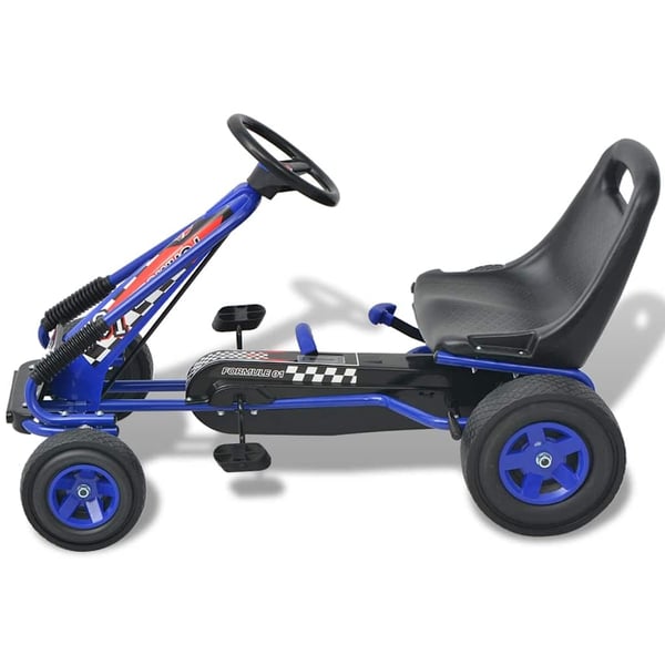 vidaXL Pedal--go-kart med justerbar sete blå