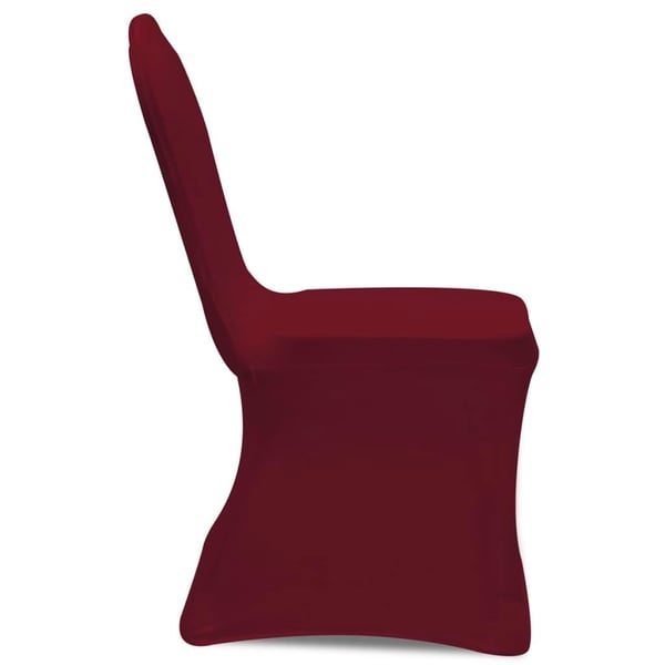 vidaXL Stolklädsel Stretch Burgundy 6-pack