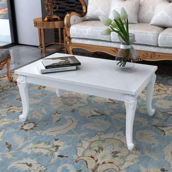 vidaXL Sofabord 100x60x42 cm høyglans hvit change2