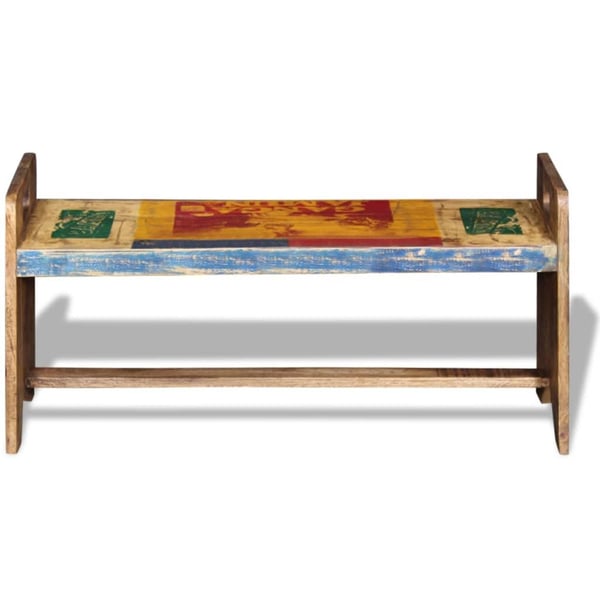 vidaXL bænk 100x30x50 cm massivt genbrugstræ