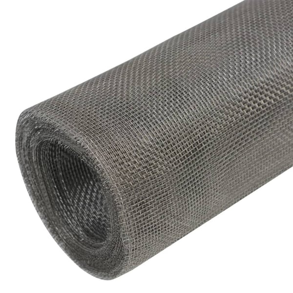vidaXL net 100 x 1000 cm rustfrit stål sølvfarvet