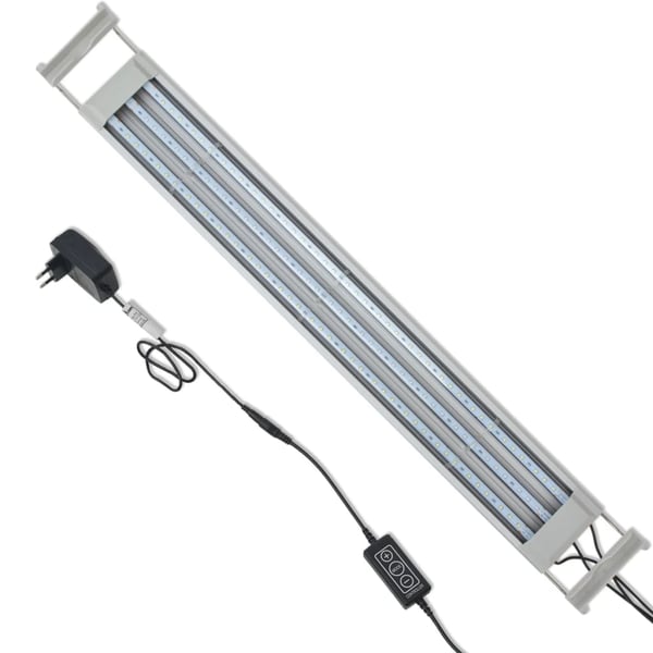 vidaXL LED-akvarielampe 80-90 cm IP67 aluminium