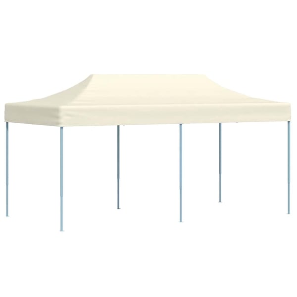 vidaXL foldbart pavillontelt pop-up 3 x 6 m cremehvid