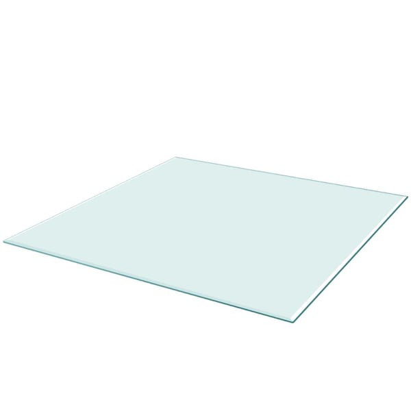 vidaXL Bordplate herdet glass kvadratisk 800x800 mm