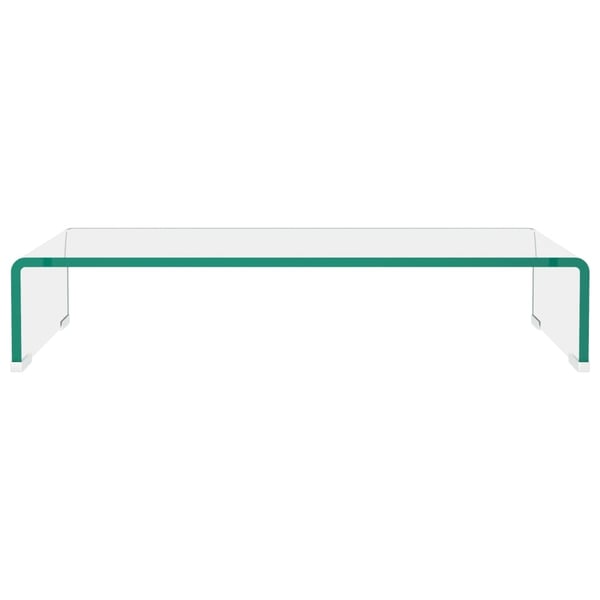 vidaXL TV-benk glass klar 60x25x11 cm