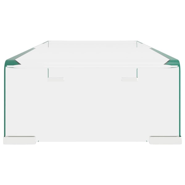 vidaXL TV-benk glass klar 60x25x11 cm