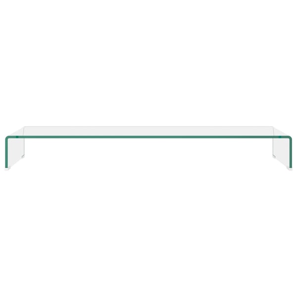 vidaXL TV-benk glass klar 110x30x13 cm