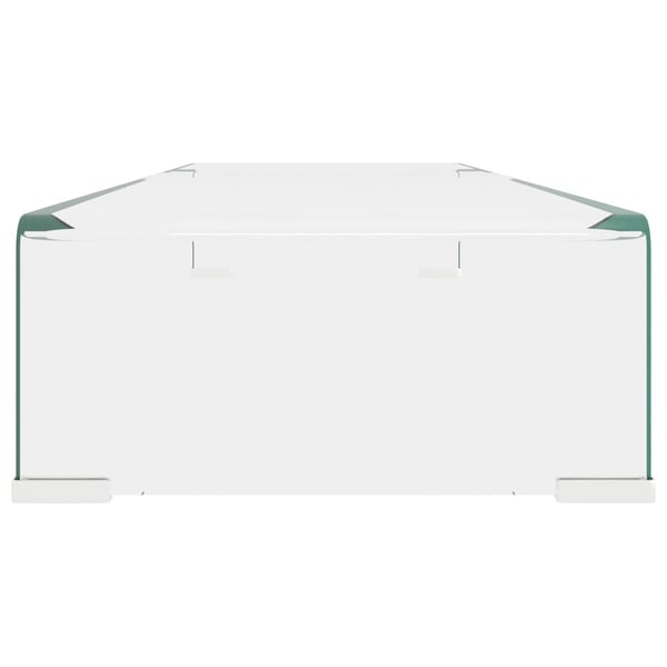 vidaXL TV-benk glass klar 90x30x13 cm