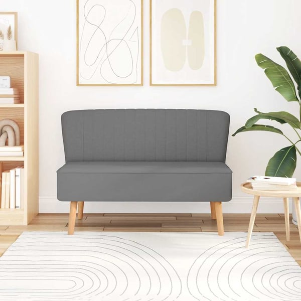 vidaXL Soffa 117x55,5x77 cm tyg ljusgrå