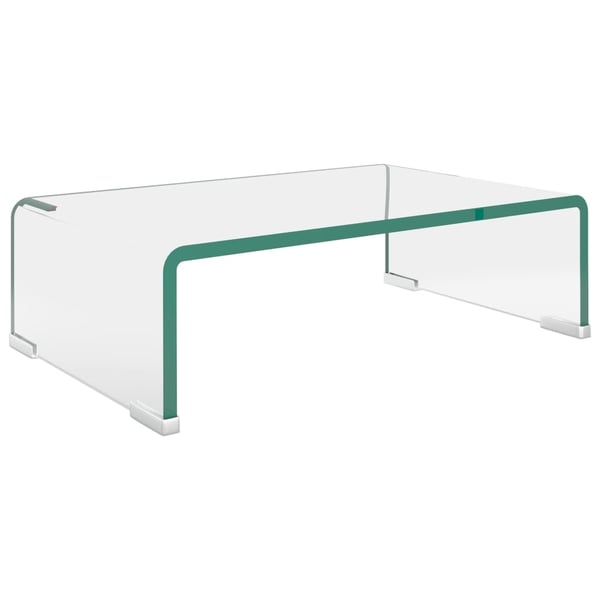 vidaXL TV-benk glass klar 40x25x11 cm