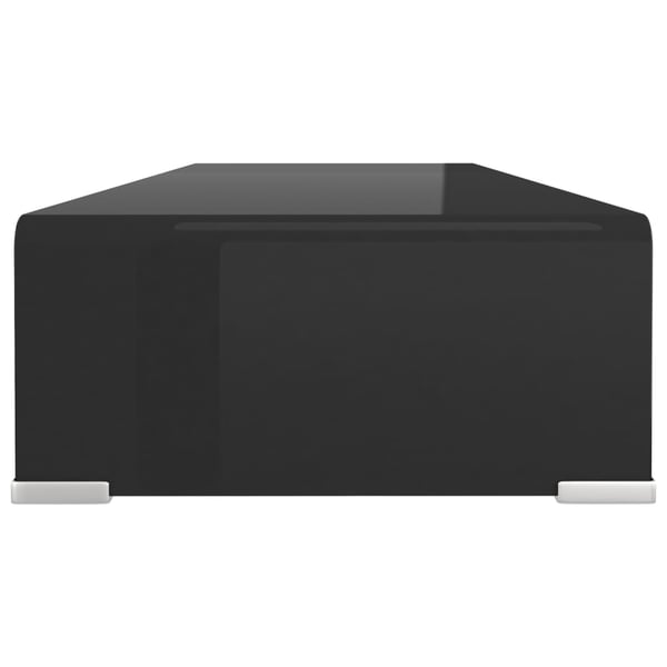vidaXL TV-benk glass svart 80x30x13 cm