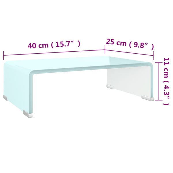 vidaXL TV-benk glass grønn 40x25x11 cm
