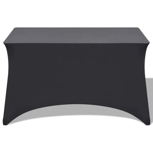 vidaXL Bordsöverdrag stretch 2 st antracit 243x76x74 cm