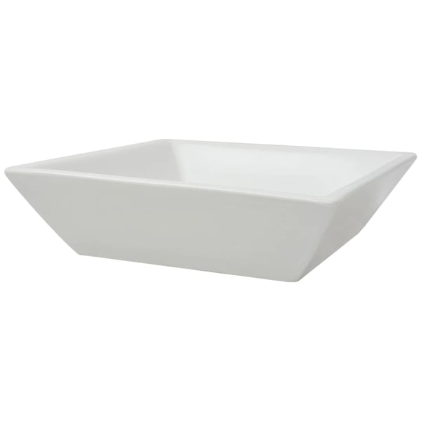 vidaXL Servant kvadratisk keramisk hvit 41,5x41,5x12 cm
