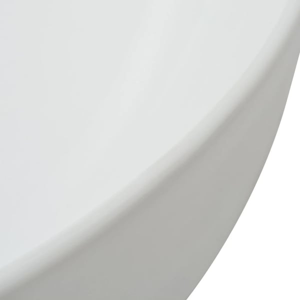 vidaXL Servant rund keramisk hvit 41,5x13,5 cm
