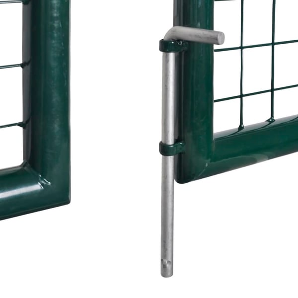 vidaXL Aitaportti Teräs 300x125 cm Vihreä