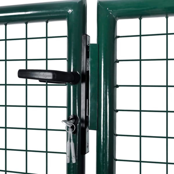 vidaXL Aitaportti Teräs 300x125 cm Vihreä