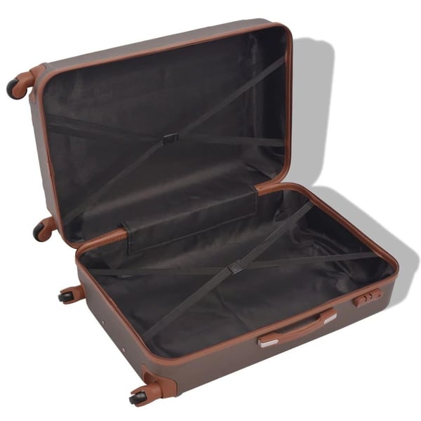 vidaXL hardcase trolleysæt fire dele kaffefarvet