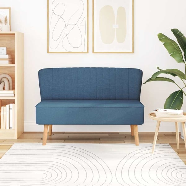 vidaXL stofsofa 117 x 55,5 x 77 cm blå
