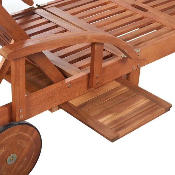 vidaXL Solsenger 2 stk med bord heltre akasie